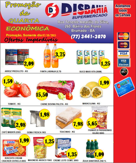 Quarta-feira é dia de economizar na Quarta Econômica do Disbahia