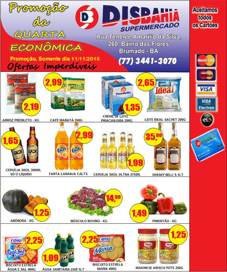 Quarta-feira é dia de economizar na Quarta Econômica do Disbahia