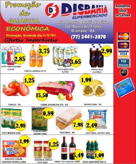 Quarta-feira é dia de economizar na Quarta Econômica do Disbahia