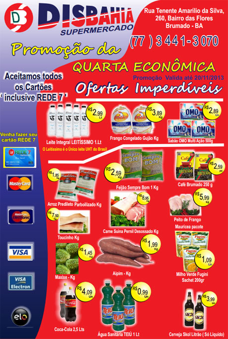Quarta-feira é dia de economizar na Quarta Econômica do Disbahia