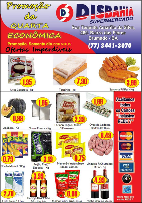 Quarta-feira é dia de economizar na Quarta Econômica do Disbahia