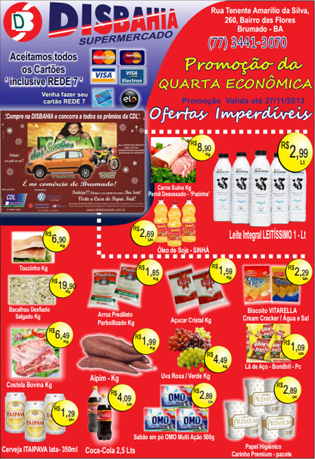 Quarta-feira é dia de economizar na Quarta Econômica do Disbahia