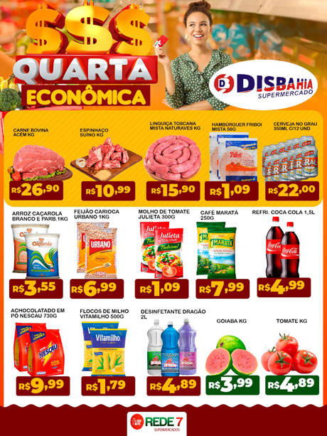 Confira as ofertas da Quarta Econômica do Disbahia Supermercado