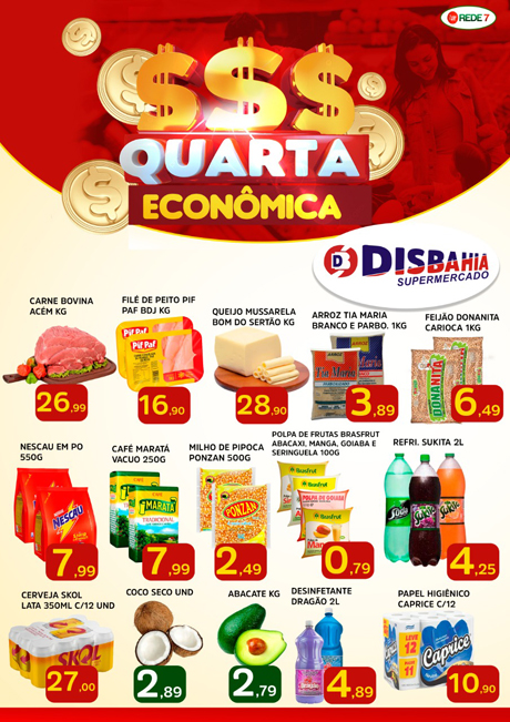 Confira as ofertas da Quarta Econômica do Disbahia Supermercado