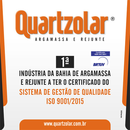 QUARTZOLAR: Empresa no Ramo de Argamassa e Rejunte na Bahia recebe certificado internacional de qualidade