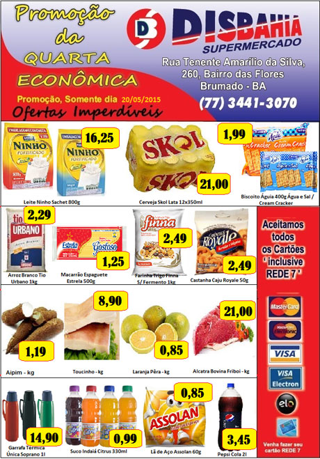 Quarta-feira é dia de economizar na Quarta Econômica do Disbahia