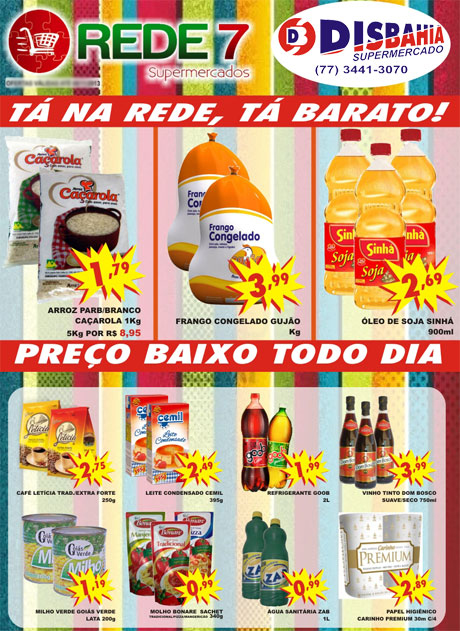 Brumado: Aproveite o último dia do jornal de ofertas do Disbahia rede 7 de Supermercados