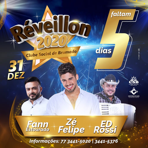 Faltam 05 dias para a festa de Réveillon do Clube Social de Brumado