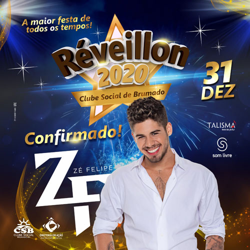 Clube Social de Brumado anuncia cantor Zé Felipe como principal atração da festa de Réveillon 