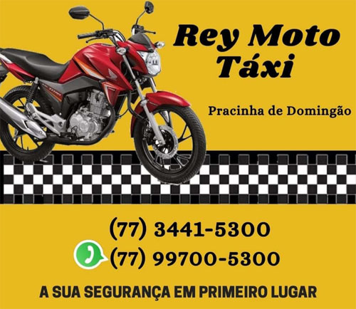 Precisou de Moto Táxi - chame Rey Moto Táxi