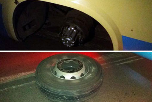 Roda de ônibus da Novo Horizonte se solta em Brumado e assusta passageiros