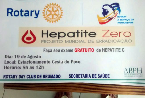 Brumado: testes gratuitos para detectar Hepatte C serão realizados no estacionamento da Cesta do Povo
