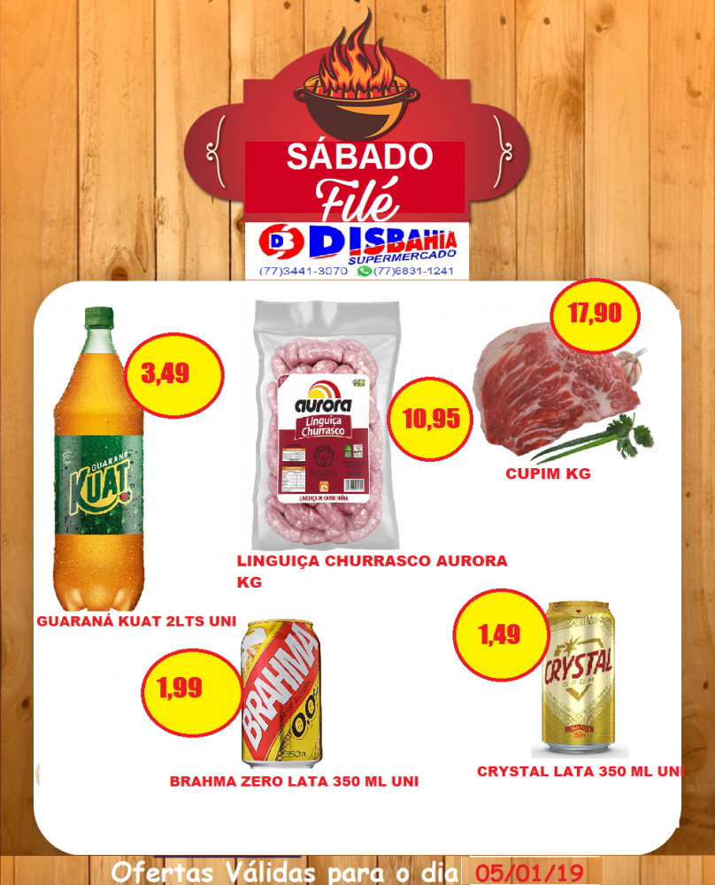 Ofertas: Sábado Filé do Disbahia Supermercado
