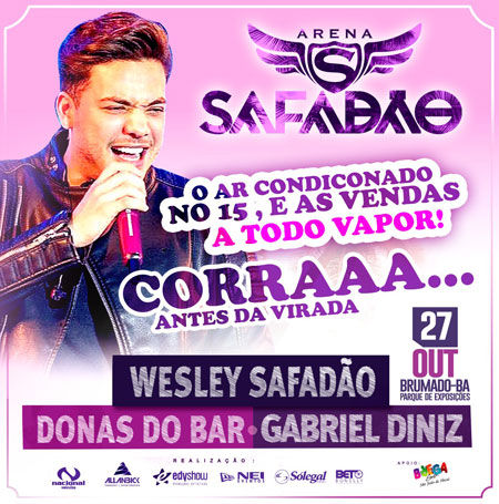 Arena Safadão: Corra e já garanta o seu ingresso antes da virada de preços 