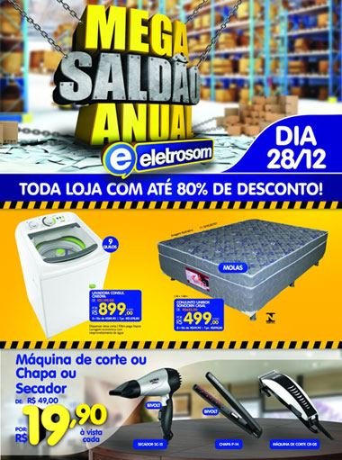 Brumado: Nesta segunda (28) tem o 'Saldão anual da Eletrosom'