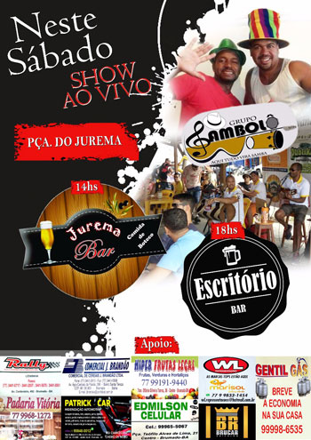 Brumado: venha curtir o som do Grupo Sambolô no Jurema Bar e Escritório Bar