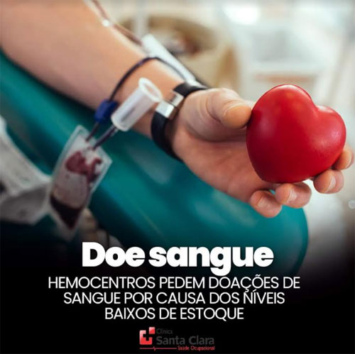 Clínica Santa Clara na Campanha para doação de sangue