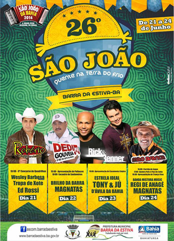 Barra da Estiva divulga programação de São João