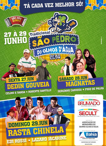 Brumado: São Pedro do Bairro Olhos D'água 'Tá cada vez melhor sô'