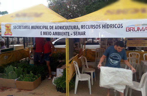 Semar faz distribuição de mudas durante a ExpoBrumado