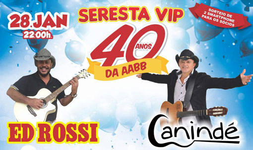 Neste sábado (28) tem a Seresta Vip com Canindé e Ed Rossi