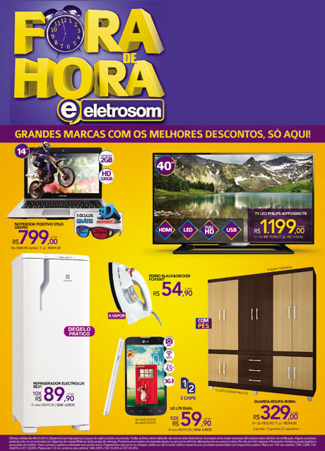 A Eletrosom liquida todo seu estoque a preço de saldo neste sábado (07)