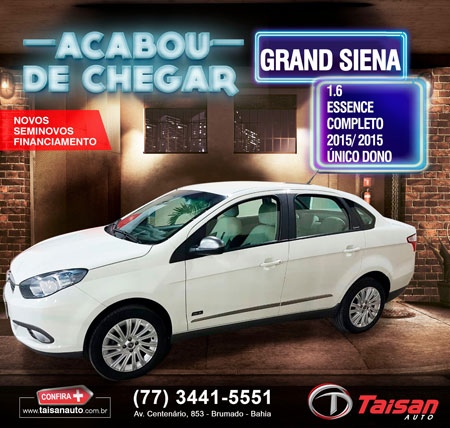 Taisan Auto: Acaba de chegar Grand Siena 1.6 Essence completo 2015/2015