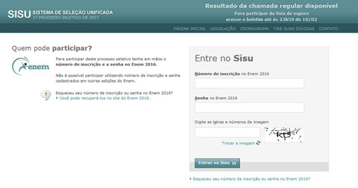 MEC divulga resultado do Sisu