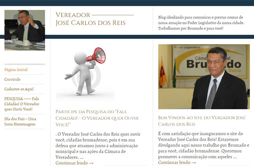 Brumado: Vereador José Carlos dos Reis lança site do seu mandato