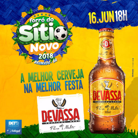 Devassa Puro Malte será a cerveja do Forró do Sítio Novo 2018