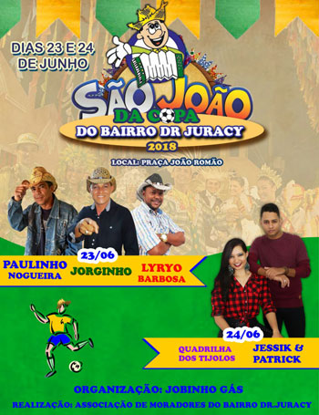 Brumado: São João do Bairro Dr. Juracy acontece nos dias 23 e 24 de junho