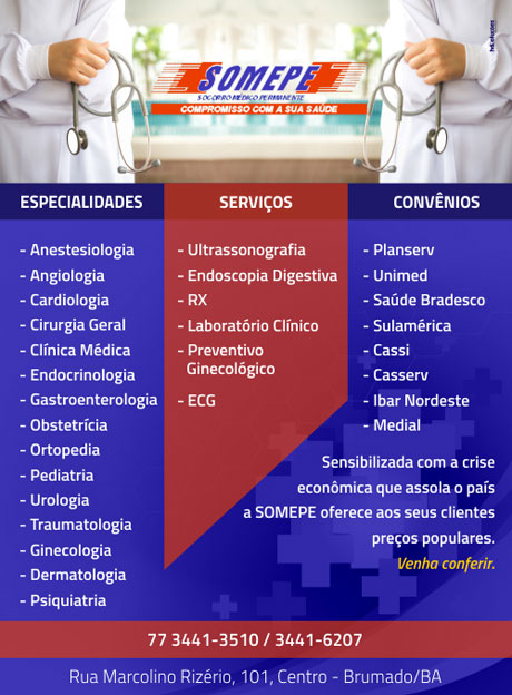Brumado: conheça as especialidades e os melhores preços da Clínica Somepe