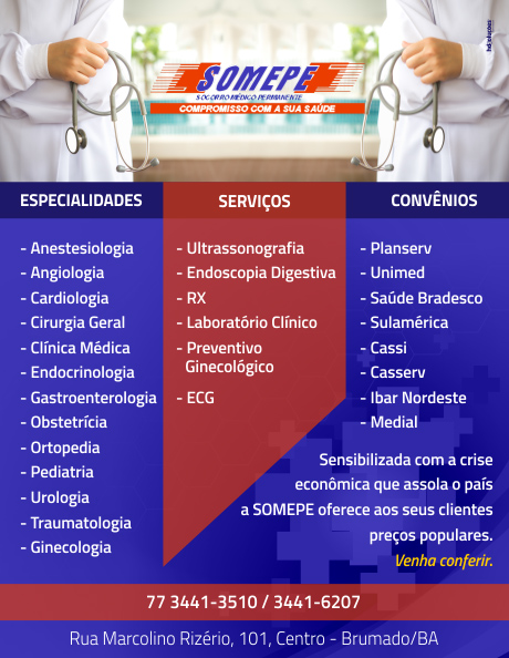 Brumado: conheça as especialidades e os melhores preços da Clínica Somepe