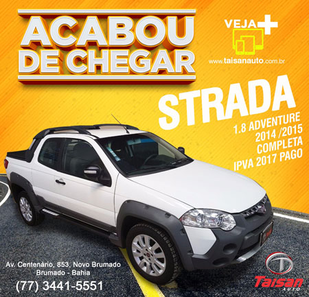 Taisan Auto: Acabou de chegar Strada 1.8 Adventure 2014/2015 completa