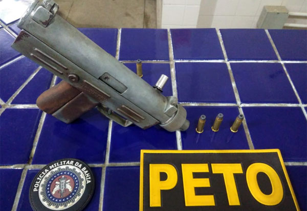 Brumado: Polícia Militar apreende uma submetralhadora 9mm