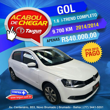 Brumado: Acaba de chegar na Taigun Auto - Gol iTREND completo