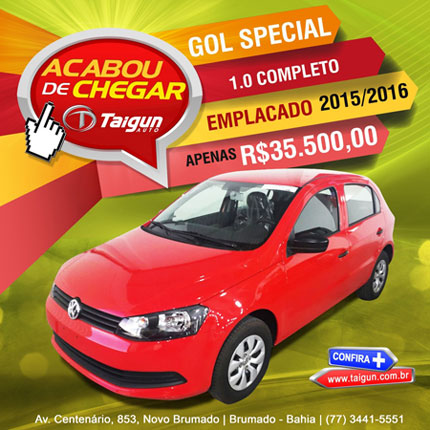 Brumado: Acaba de chegar na Taigun Auto - Gol Special 1.0 completo