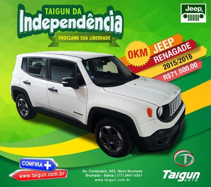 Brumado: Acaba de chegar na Taigun Auto - JEEP Renagade