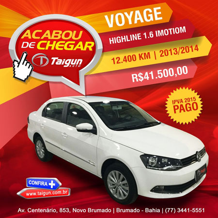 Brumado: Acaba de chegar na Taigun Auto - Voyage 1.6 Imotion