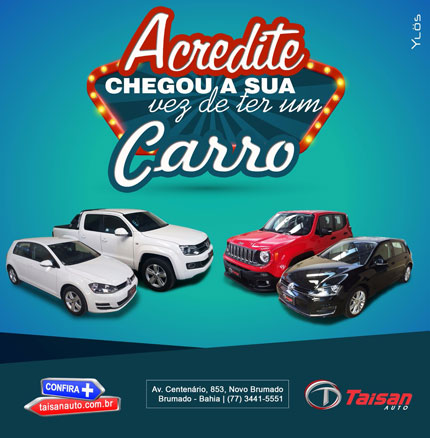 Brumado: Taisan Auto sua melhor opção em compra de carros