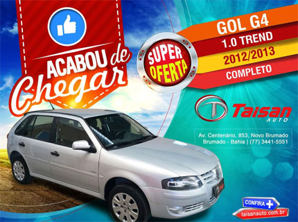 Taisan Auto: Gol G4 1.0 Trend 2012/2013 com preço imperdível