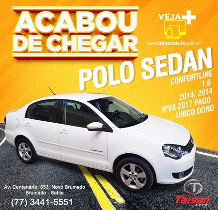 Taisan Auto: Acabou de chegar Polo Sedan 2014/2014