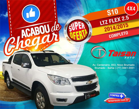 Taisan Auto: S10 LTZ Flex 2.5 2014/2015 completa com preço imperdível