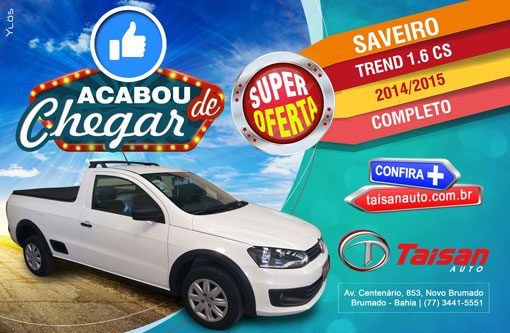 Taisan Auto: Saveiro Trend 1.6 com preço imperdível