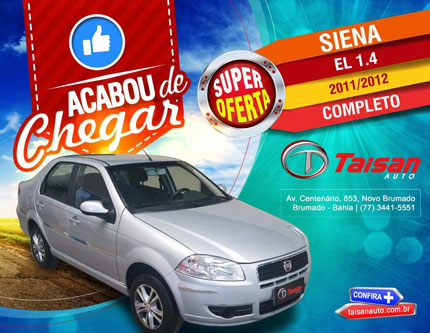Taisan Auto: Siena EL 1.4 com preço imperdível