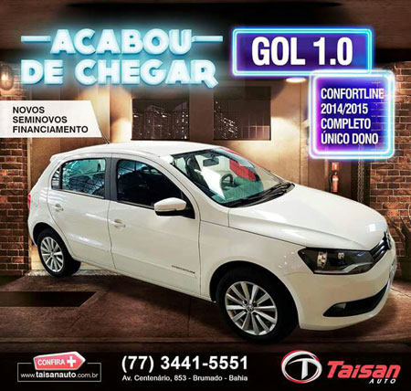 Taisan Auto: Acaba de chegar Gol 1.0 Confortiline 2014/2015 completo