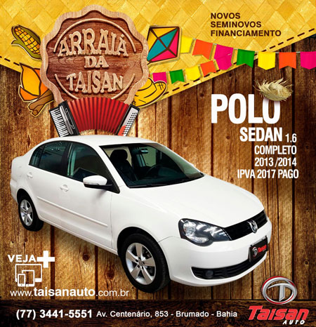 Taisan Auto: Acabou de chegar Polo Sedan 1.6 completo 2012/2014