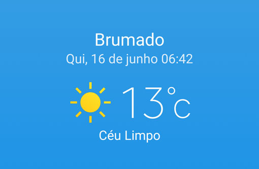 Brumado registra temperatura mínima de 13° C na manhã desta quinta-feira