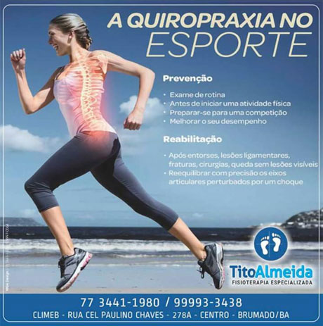 Tito Almeida - Fisioterapia Especializada: conheça a Quiropraxia no esporte