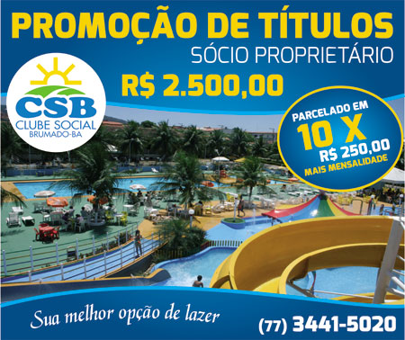 Promoção: Adquira o seu título do Clube Social de Brumado